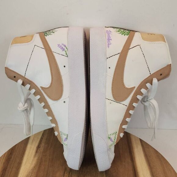 Nike Blazer '77 High-Top Sneaker Custom Painted - Women's Size 7 - Picture 8 of 13